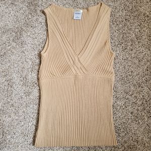 Old Navy Perfect Fit Tan Sleeveless Knit Top